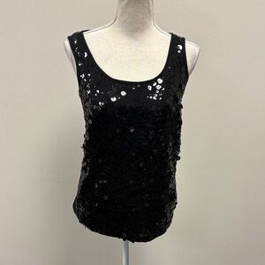 Style & Co. Black Sequin Tank Top